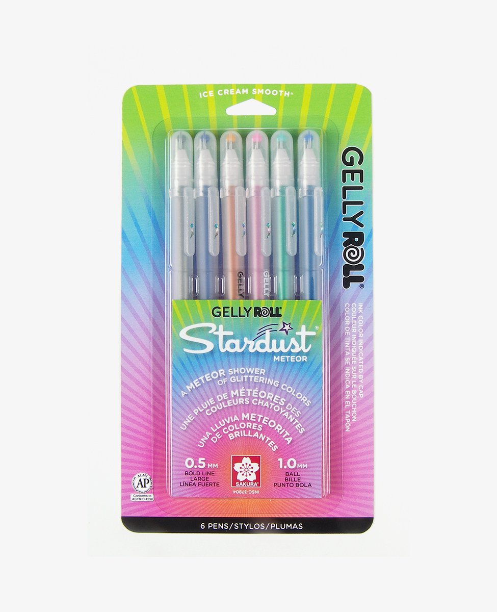 Gelly roll® Meteor Stardust, seis piezas.