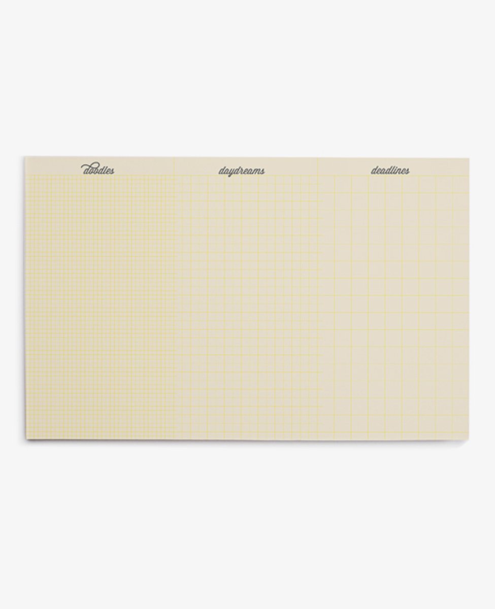 Doodles, Daydreams, Deadlines Gridpad