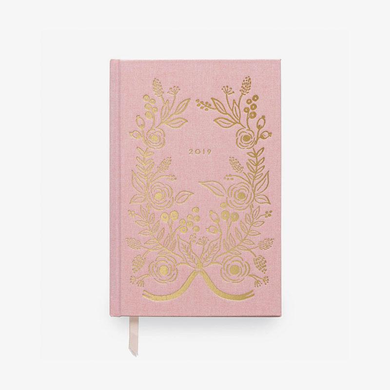 2019 Hardcover Rose Planner (por Rifle Paper Co.)