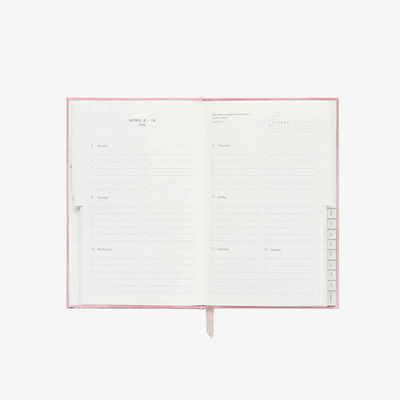 2019 Hardcover Rose Planner (por Rifle Paper Co.)