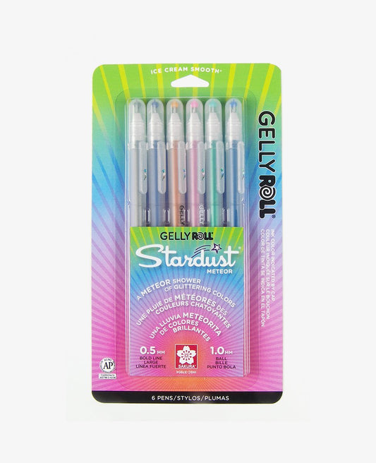 Gelly roll® Meteor Stardust, seis piezas.