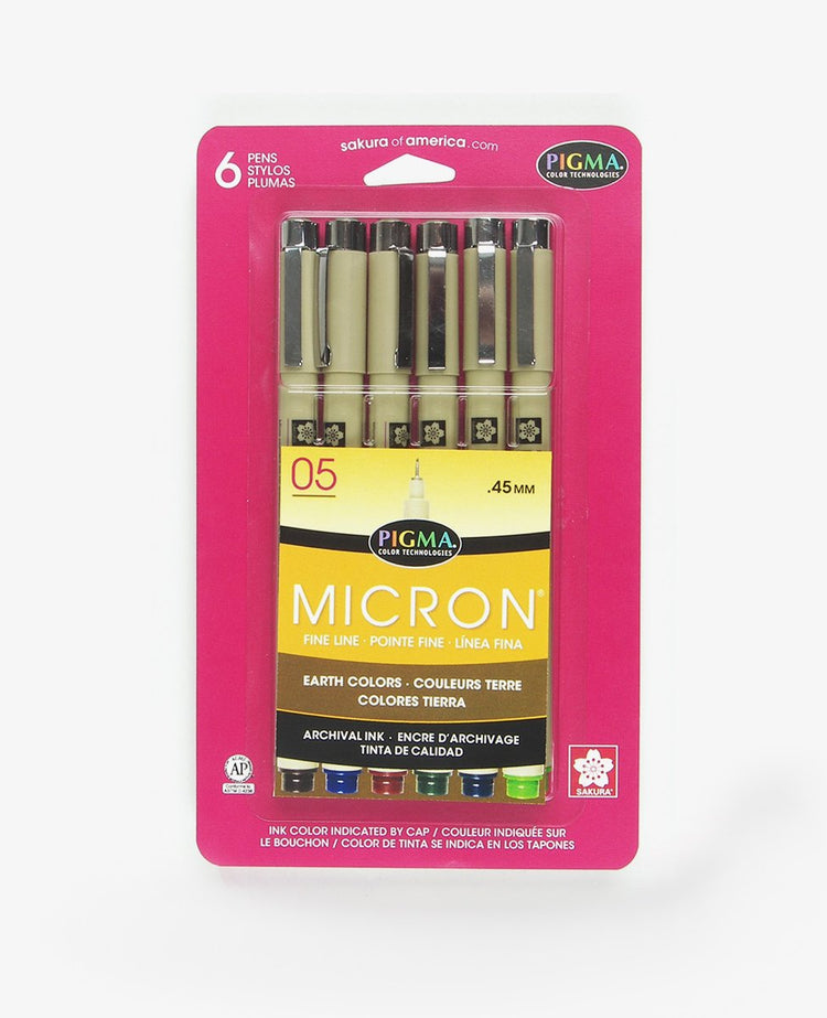 Pigma® Micron® Heritage/Earth 6-pack