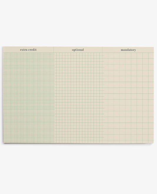 Mandatory, Optional, Extra Credit Gridpad