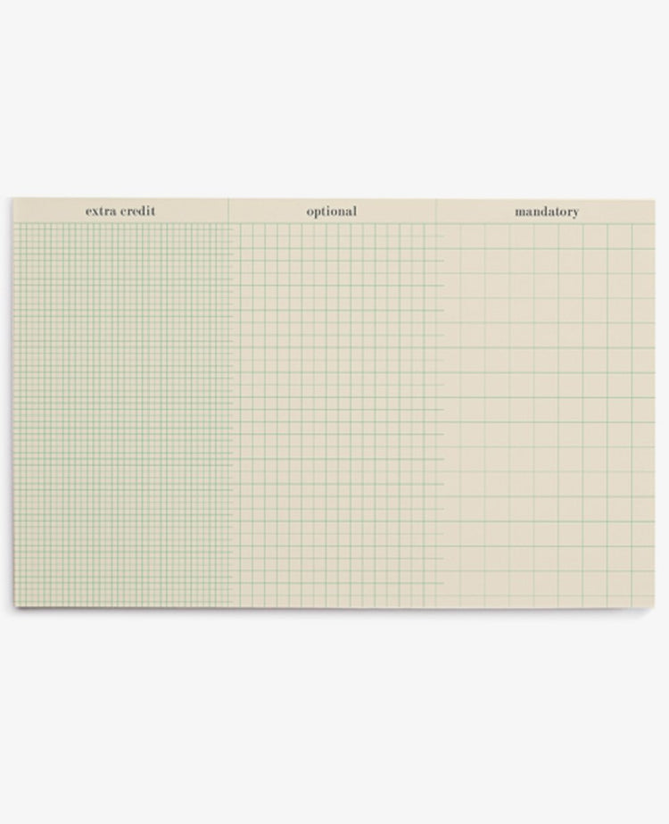 Mandatory, Optional, Extra Credit Gridpad