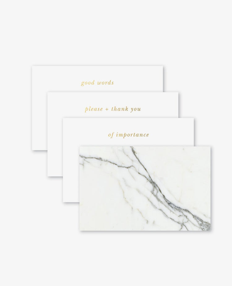 Acrylic "Quips and Queries" Marbled Note Card Set