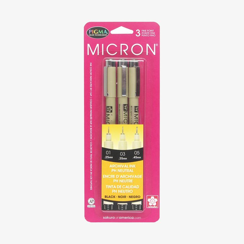 Pigma® Micron® Black Ultrafine paquete de 3