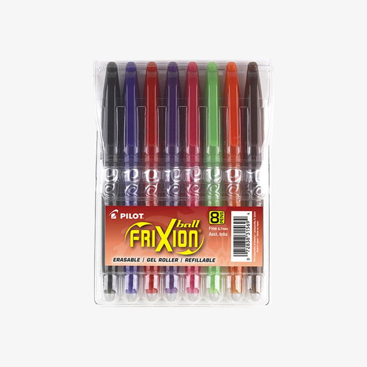 Bolígrafos borrables del piloto FriXion - Paquete de 8 colores surtidos