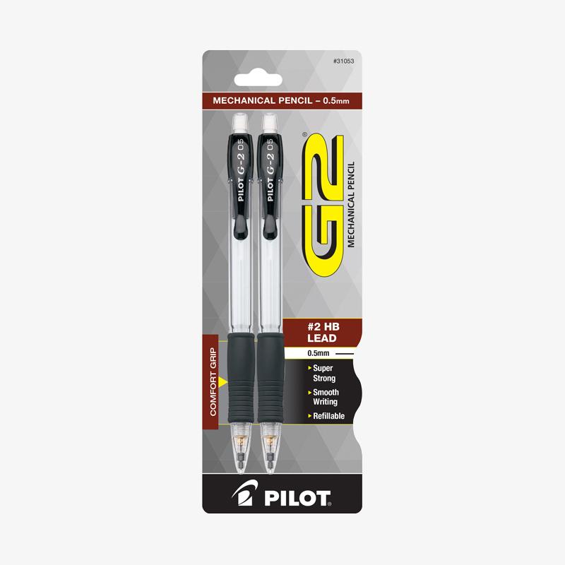 Lápices mecánicos Pilot G2 de 0,5 mm, paquete de 2